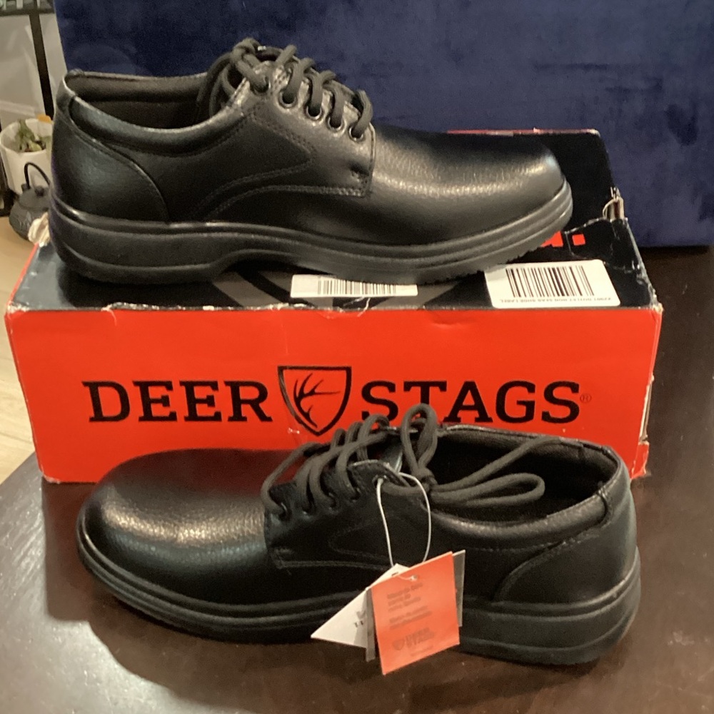 Deer Stags Black Men's Lace-Up Oxford Shoes size 7